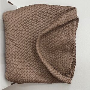 Expressions Woven Tan Satchel